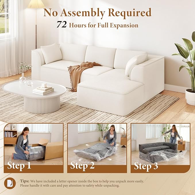 Vesgantti 106" Cloud Sectional Couch - Image 4