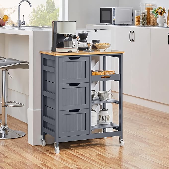 Yaheetech Kitchen Island Cart on Wheels by Yaheetech