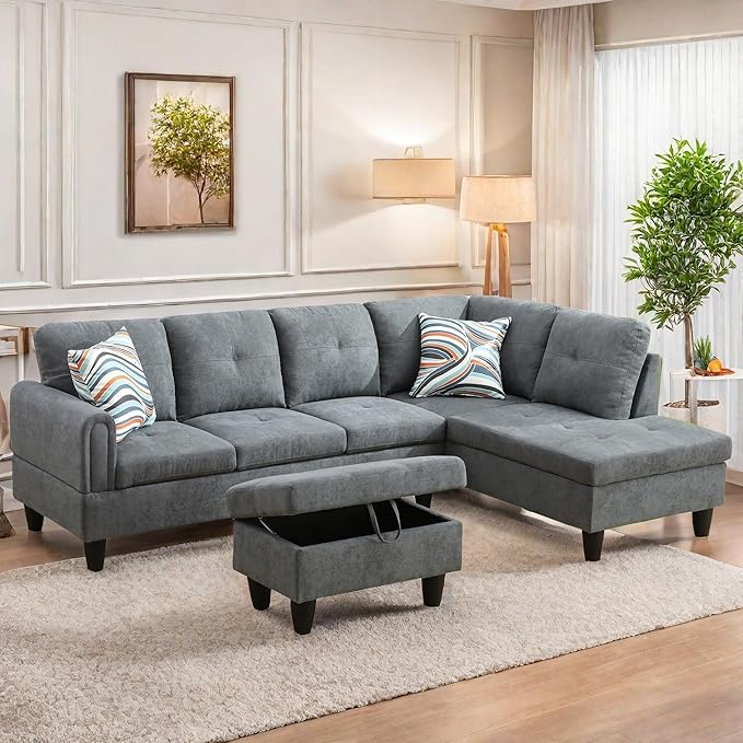 L Shaped Sectional Couches for Living Room, Modern Modular Sectional Sofa - Image 3