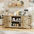 YESHOMY Farmhouse Buffet & Sideboard, Wood Coffee Bar by SearchallYESHOMY