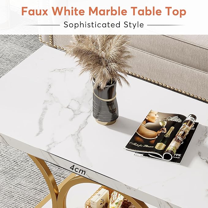 Tribesigns Rectangle Coffee Table, 46.45-inch Modern Coffee Tables - Image 7