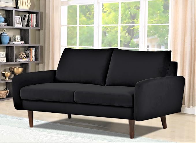 Container Furniture Direct Kent Velvet Loveseat Sofa - Image 6