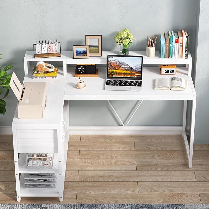 Tribesigns 55-inches Reversible L Shaped Desk - Image 8