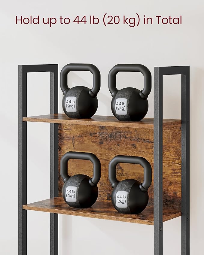 VASAGLE 5-Tier Bookshelf, Book Shelf, Industrial Bookcase, - Image 7