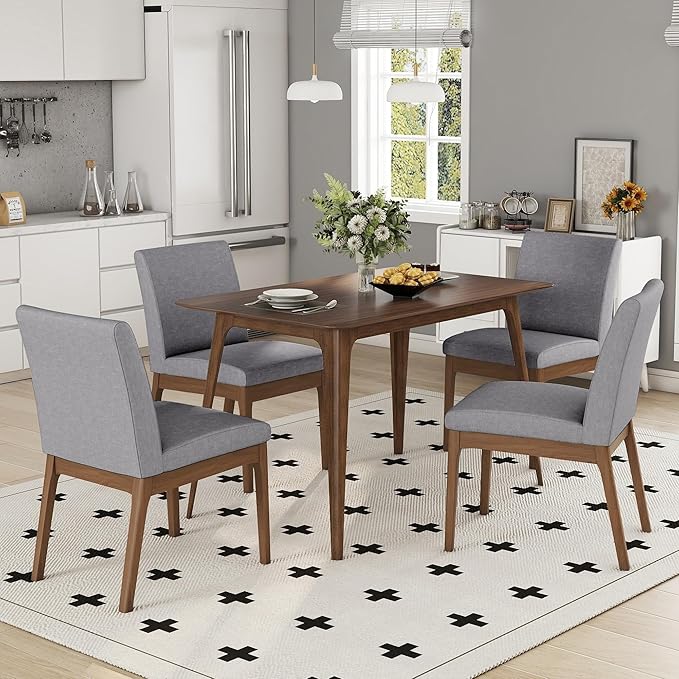 Mid-Century Modern Solid Wood Dining Table - Image 4