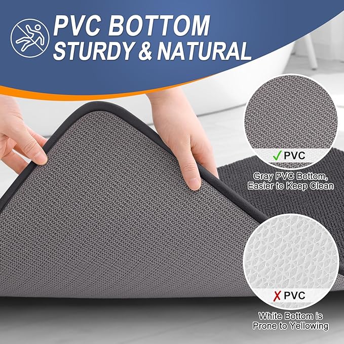 OLANLY Thick Memory Foam Bath Mat Rug 30x20, Extra Soft Absorbent Bathroom Rug - Image 4