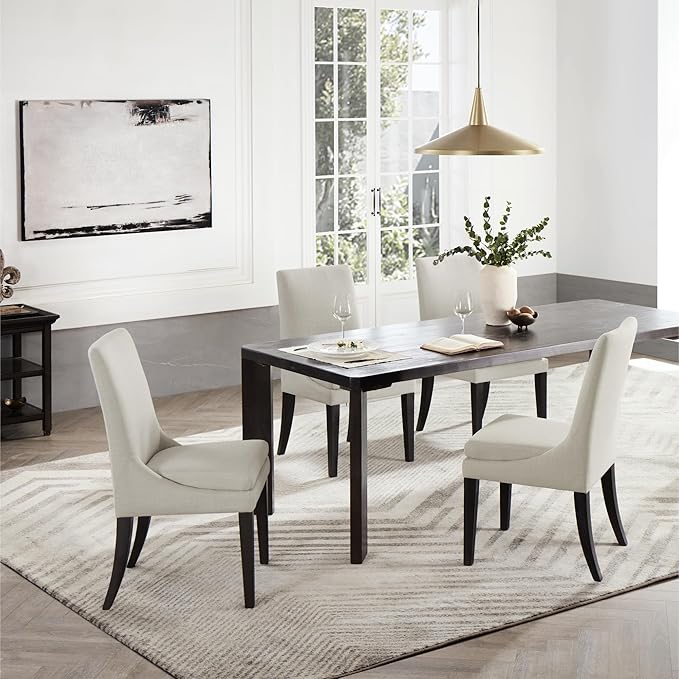 Upholstered Dining Chairs Modern Sidechair Performance Fabric High Back - Image 7