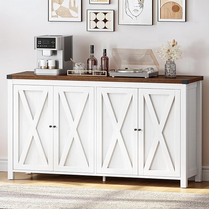 YITAHOME Farmhouse Sideboard Buffet Cabinet by YITAHOME
