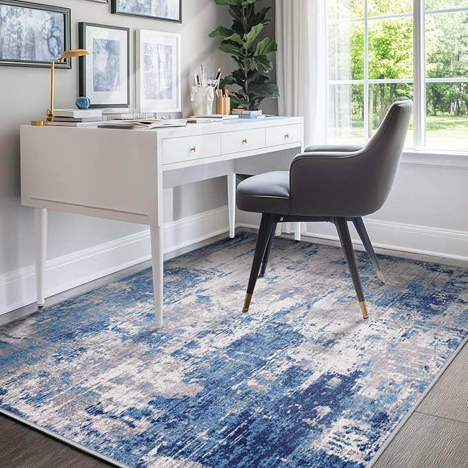 Washable Area Rugs 2'x3' Non-Slip Modern Abstract Soft - Image 6