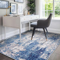 Washable Area Rugs 4'x6' Non-Slip Modern Abstract Soft by RELEANY