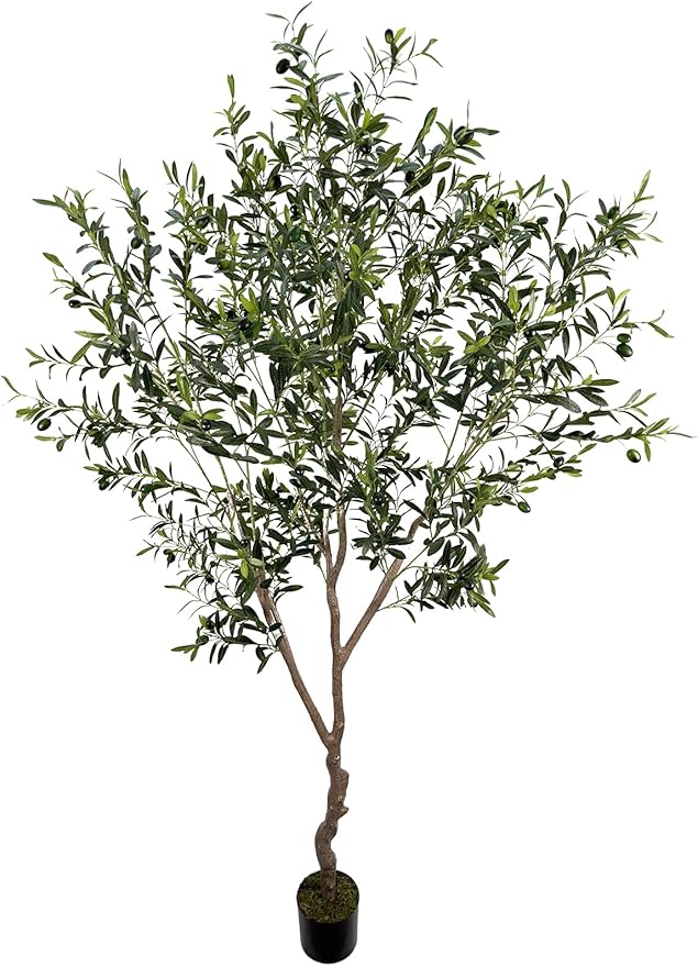 Artificial Olive Tree 7ft Tall, Faux Olive Tree Indoor Artificial Tree by AfanD