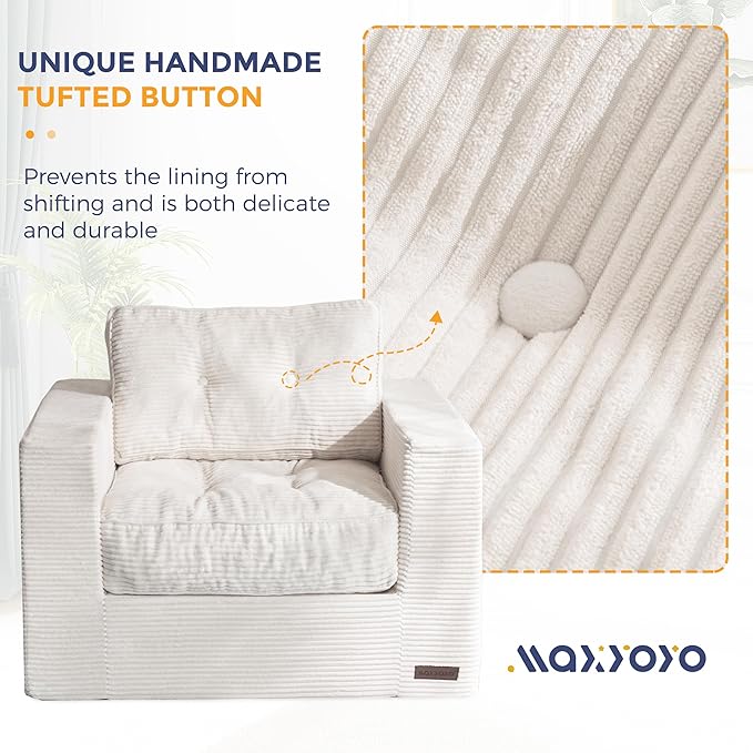 MAXYOYO Living Room Chair for Adults, Upholstered Floor Sofa - Image 4