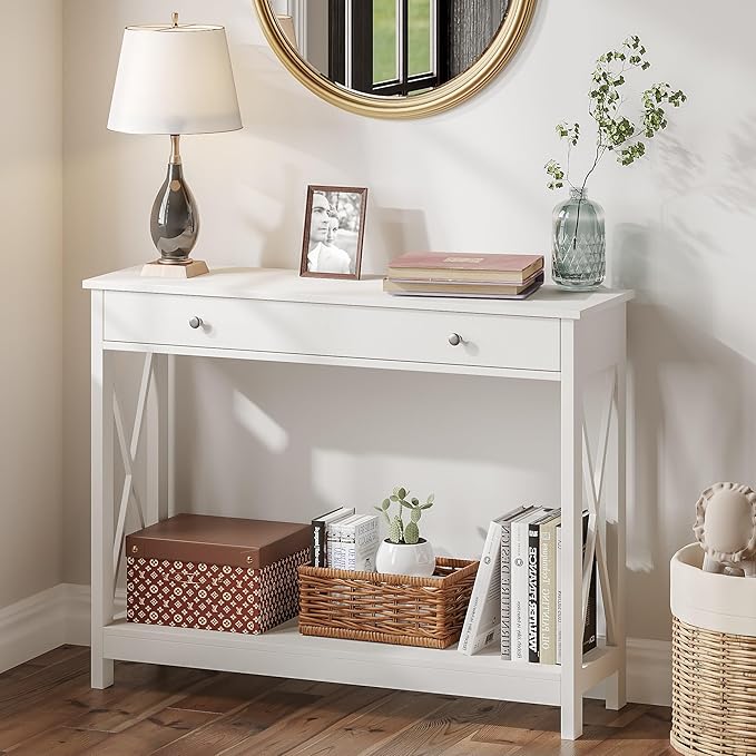 Treocho White Console Table - Image 4