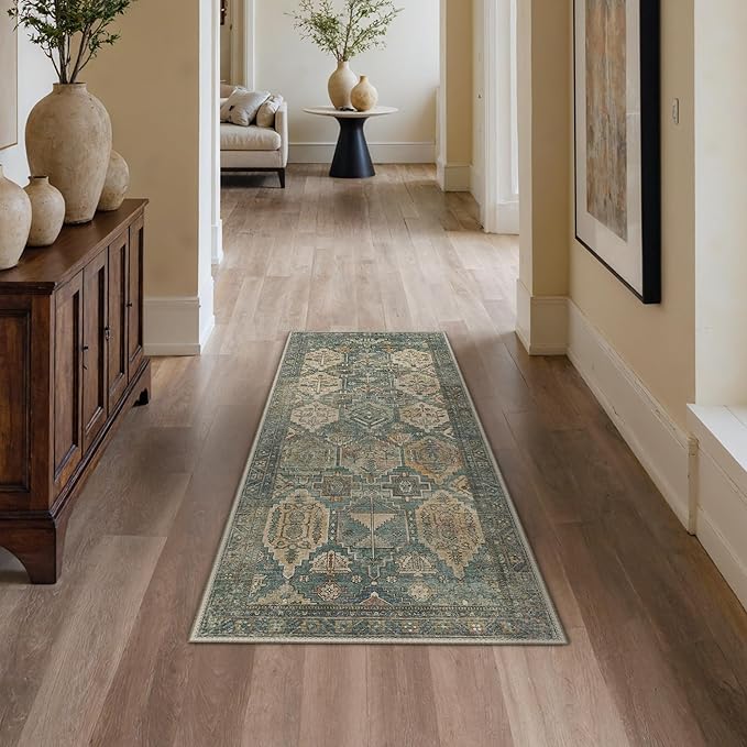GENIMO 2x5 Runner Rugs for Hallway, Machine Washable Non Slip Vintage Rugs - Image 4