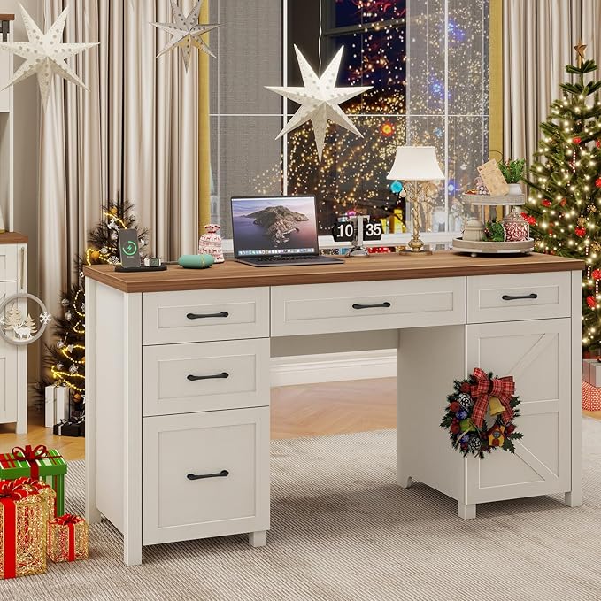 Farmhouse 61'' Executive Desk - Image 6