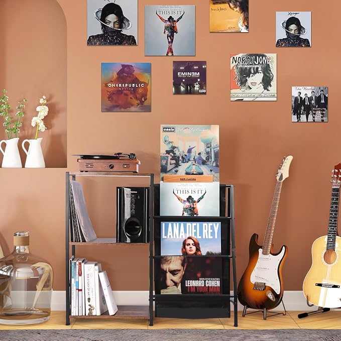 Record Player Stand, 3-Tier Vinyl Record Storage, Turntable Stand - Image 9