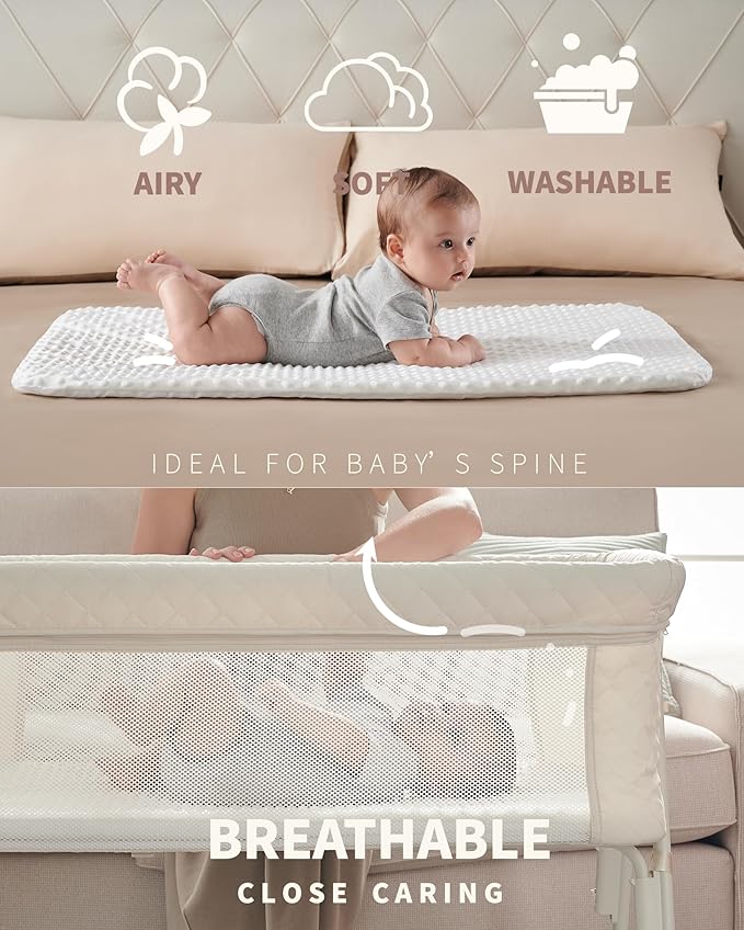 AirClub Bassinet Bedside Sleeper, Baby Crib - Image 6