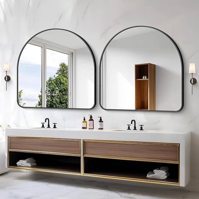 Arched Bathroom Mirror, Wall Mounted Mirror, Living Room, Hanging or Leaning - Image 7