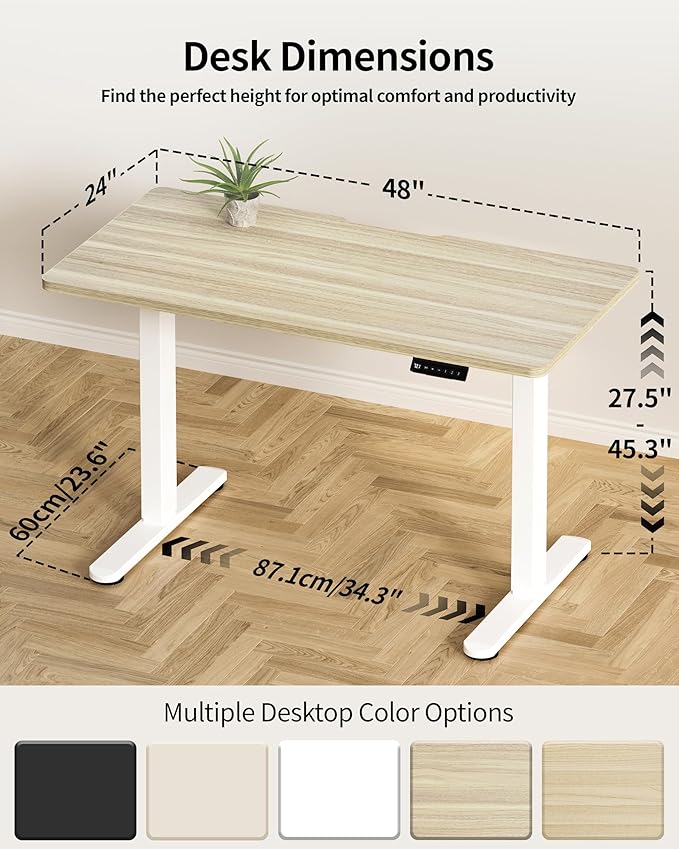Okin Standing Desk Electric Adjustable Computer Desks, Whole Piece Stand up - Image 3