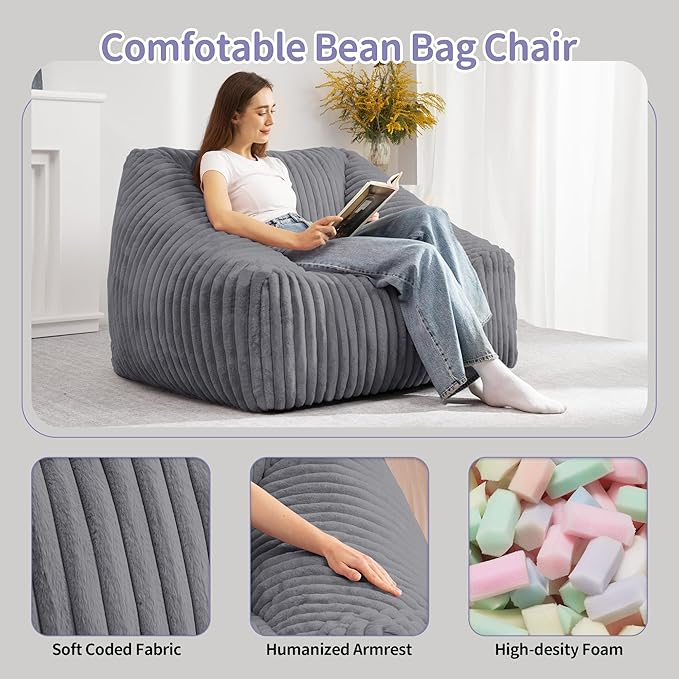 HABUTWAY Bean Bag Chair, Giant Bean Bag Chairs - Image 4
