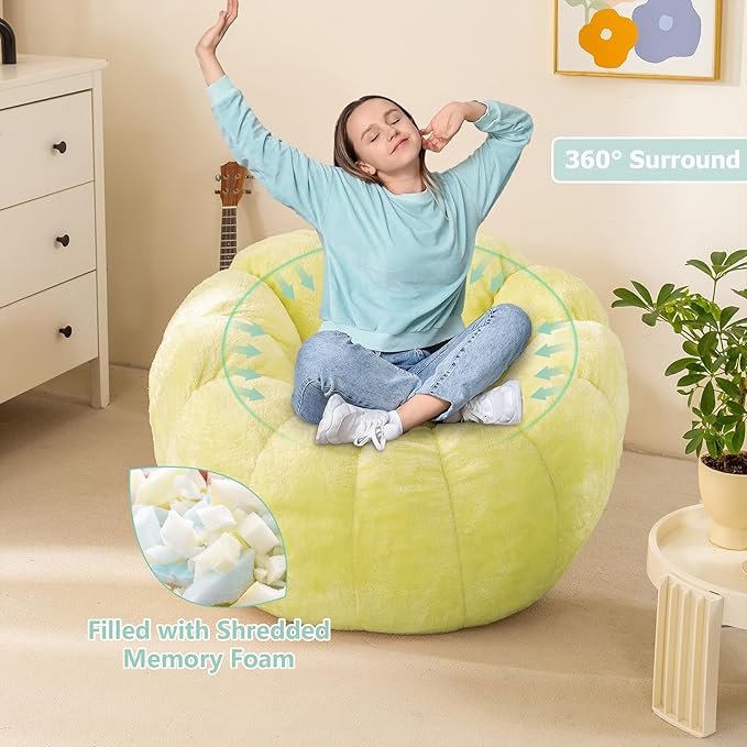 Pumpkin Bean Bag Sofa Chair, Bean Bag Chair - Image 5