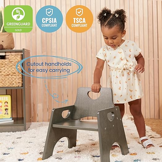 ECR4Kids Stackable Wooden Toddler Chair, Kids Furniture - Image 6