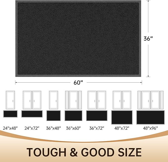 Amyracel Front Door Mat Indoor Outdoor Entrance, Stain and Fade Resistant - Image 2