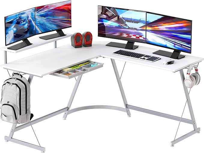 SHW 51 x 51 Inches Vista L-Shaped Desk by SHW