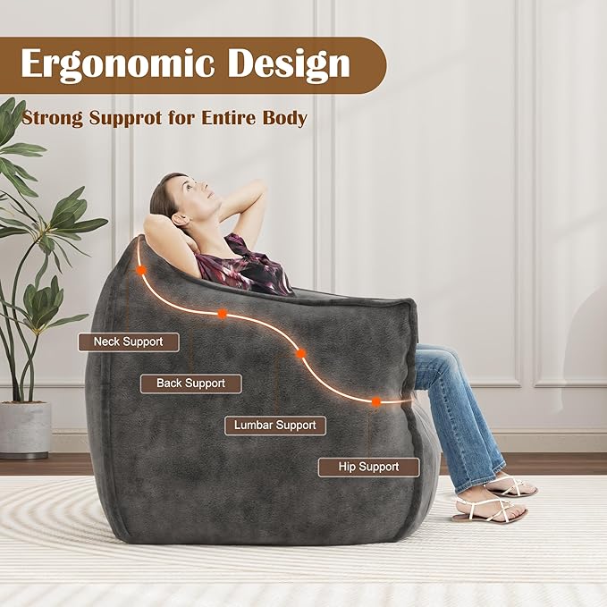 Giant Bean Bag Chair for Adults, Large Bean Bag Chair - Image 5