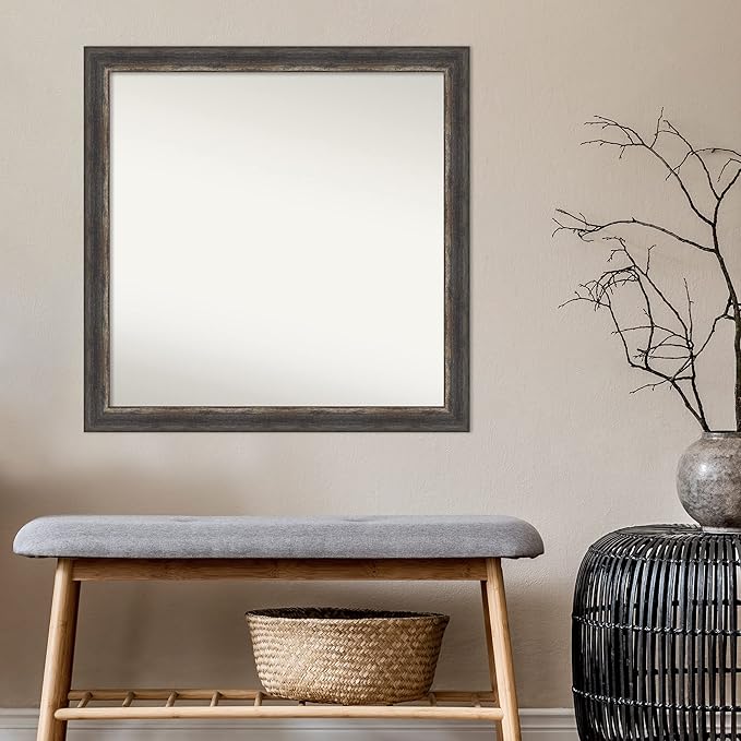Amanti Art Brown Bathroom Mirror - Image 6