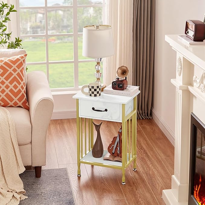 VECELO Nightstands, Industrial Side Table/End Tables - Image 2