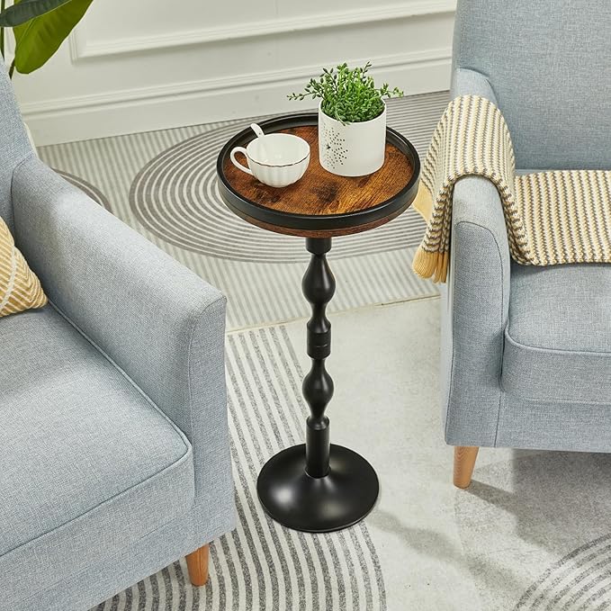 Small Round Drink Table, Pedestal Tables, Small Round Side Table - Image 2