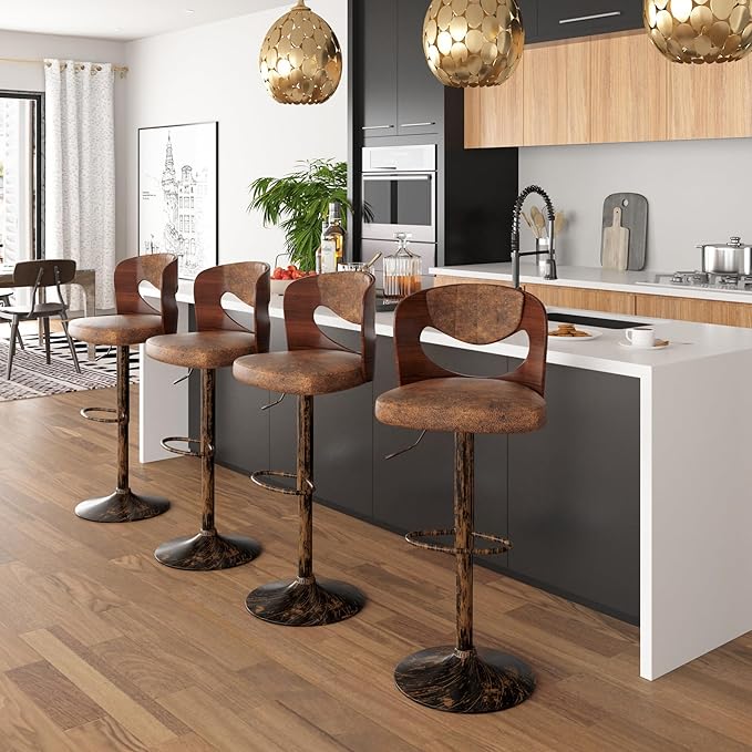 VECELO BarStools Set of 4, Kitchen Island Stools by VECELO