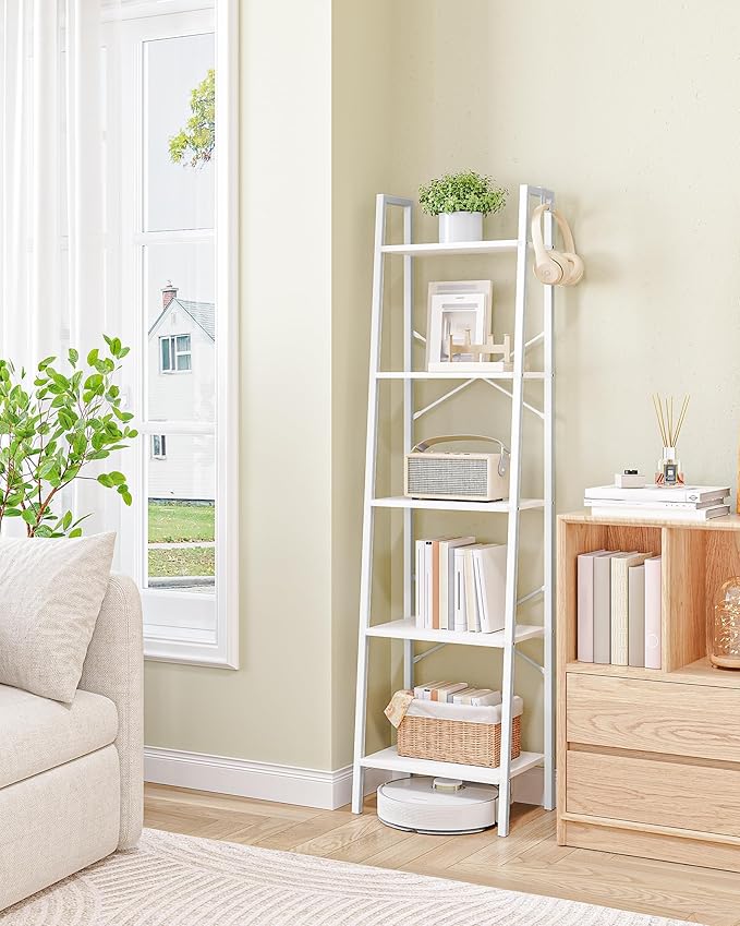 Ladder Shelf, Bookshelf Bookcase, Freestanding Corner Storage Shelve - Image 3
