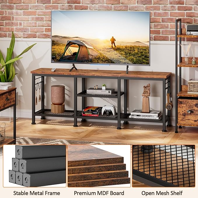 Furologee TV Stand for TVs up to 55 Inch, Entertainment Center - Image 5