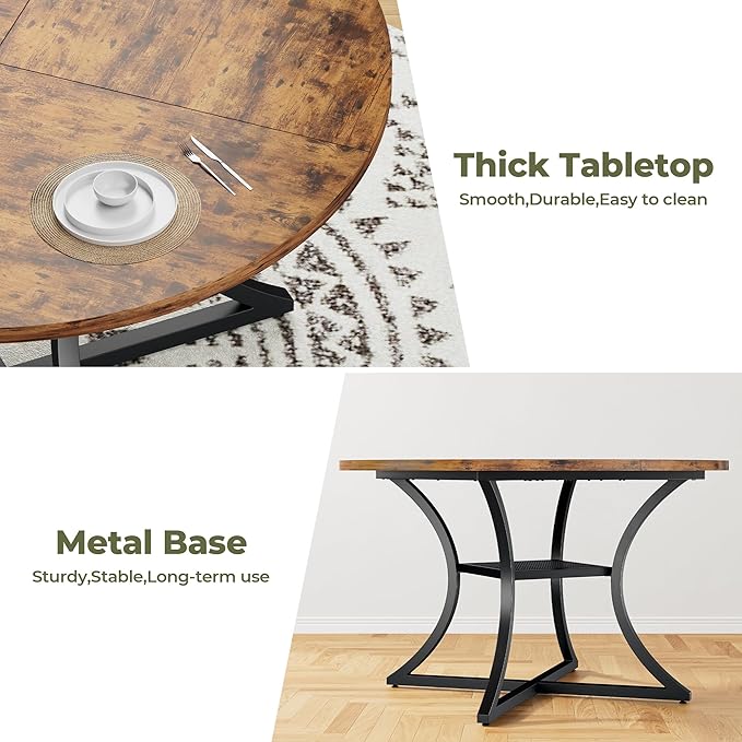 IRONCK 47.2" Round Dining Table - Image 6