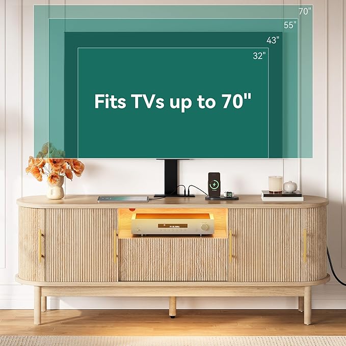 YITAHOME Fluted TV Stands for Living Room - Image 7