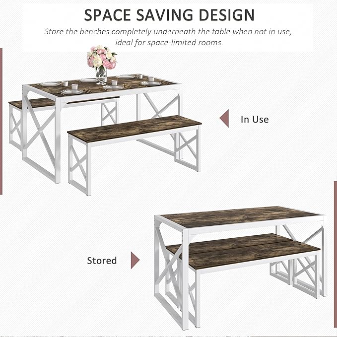 VECELO Kitchen Dining Table Set - Image 4