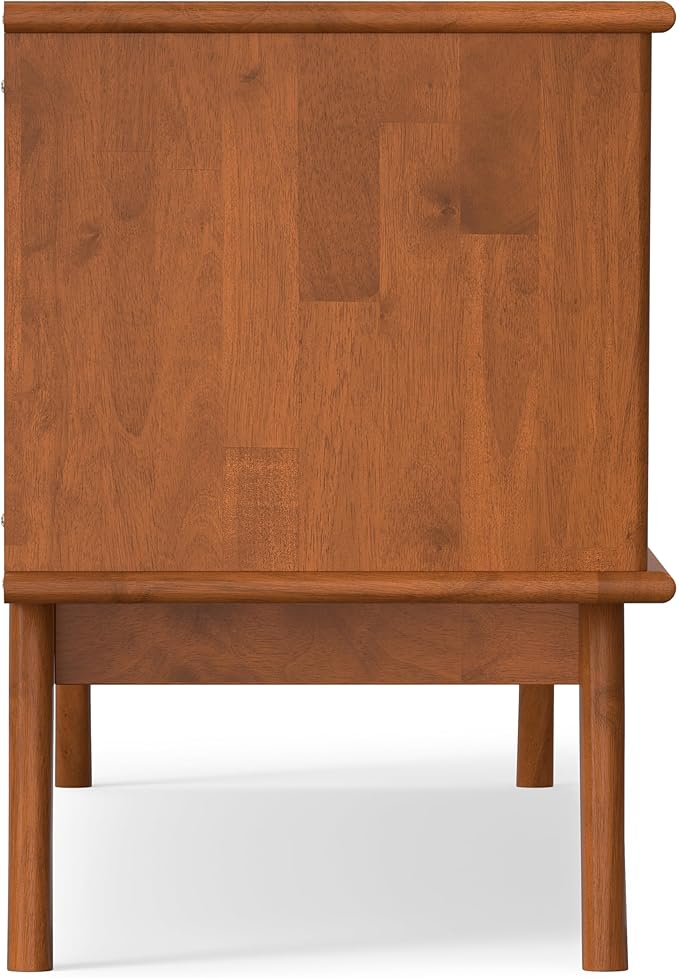 SIMPLIHOME Draper Solid Hardwood 72 inch Wide Mid Century Modern TV Media Stand - Image 15