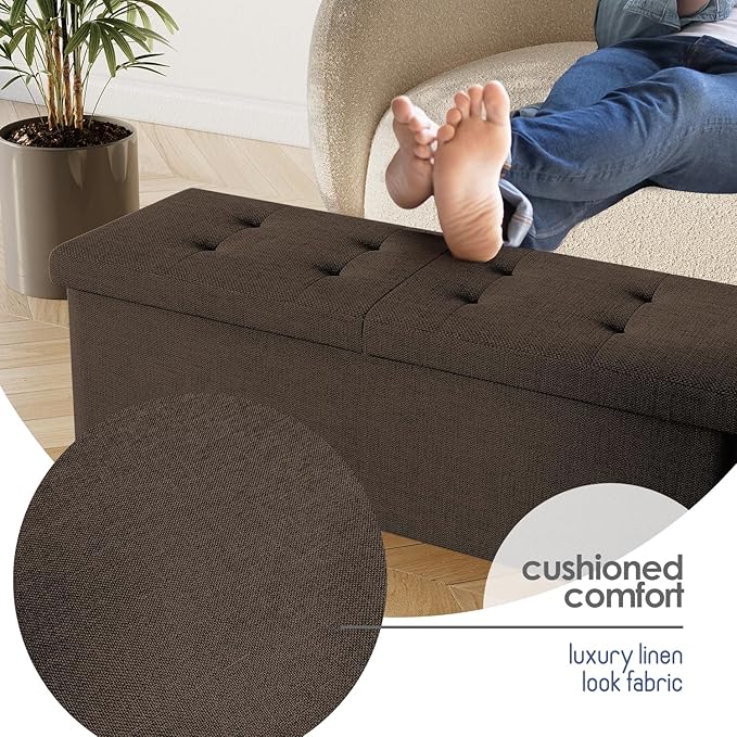 STORAGEBUD Storage Ottoman Bench - Image 8