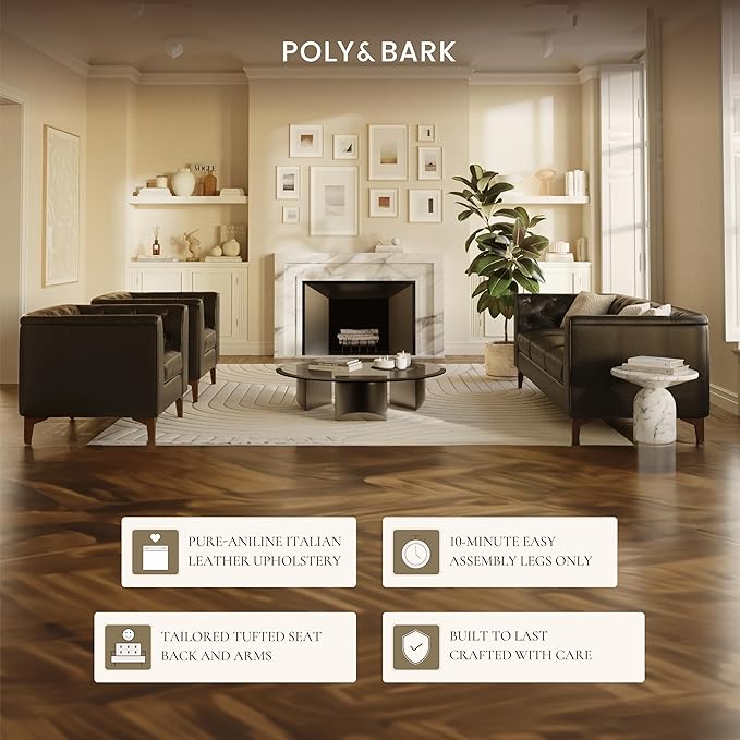 Poly & Bark Essex Leather Couch - Image 5