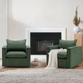 COLAMY Swivel Accent Chair Set of 2, 34 Inches Wide Upholstered Arm Chair by COLAMYINC
