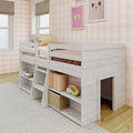Max & Lily Modern Farmhouse Low Loft Bed, Twin Bed Frame by MaxLily