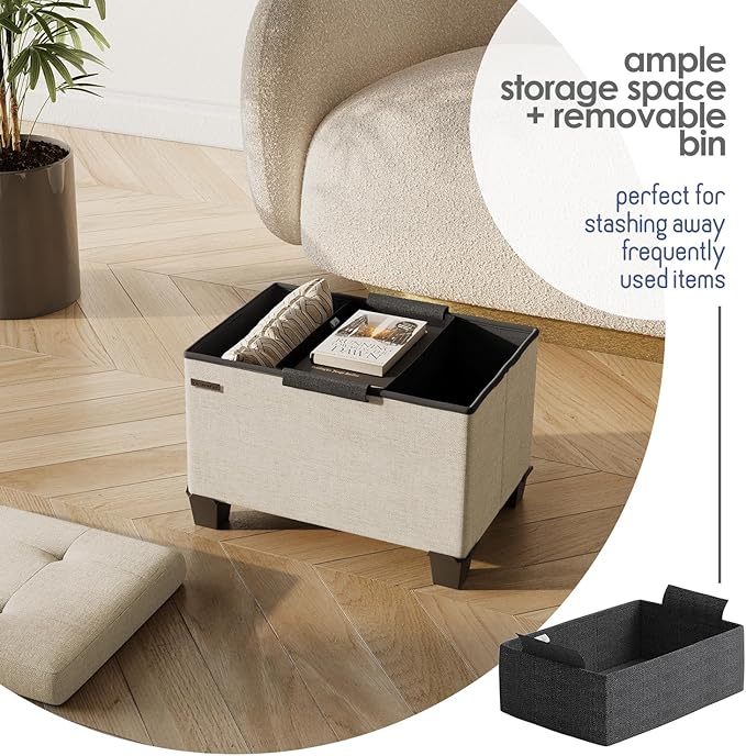 STORAGEBUD Storage Ottoman Cube - Image 3