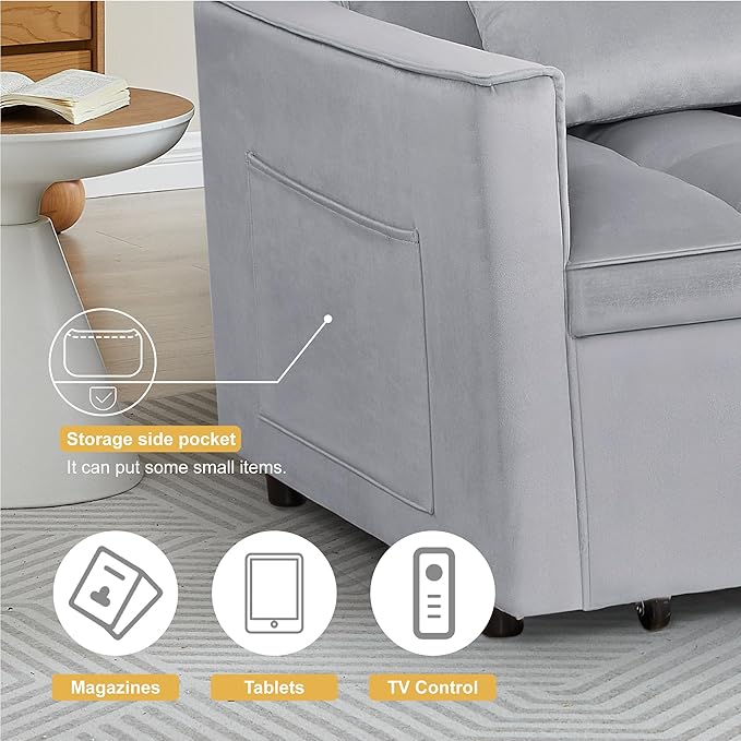 3 in1 Sofa Bed, Pull-Out Sleeper Sofa Bed - Image 3