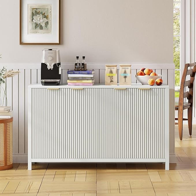 Buffet Cabinet with Storage, Modern Credenza Buffet Table Media Console by Unknown