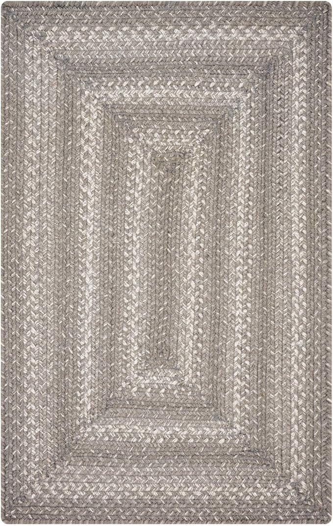Grey Cloud Jute Braided Area Rug, 4x6' Rectangle, Warm Farmhouse Decor - Image 8