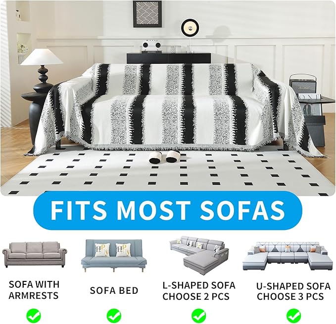 LUFEIJIASHI Boho Couch Covers for Sofa Non Slip Sofa Covers Washable Couch - Image 5