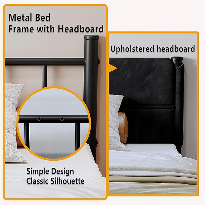 Metal Bed Frame, 14Inch Twin Size Bed Frame - Image 3