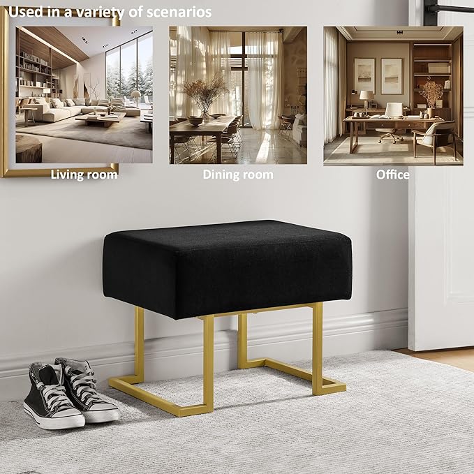 Modern Style Bedroom Single Seat Bench, Cushioned Bed end Stool, Living Room - Image 7
